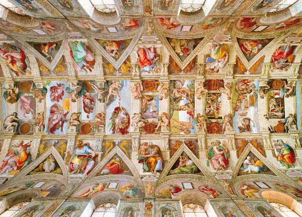 Postcard 11 5x16 Cm Michelangelo Ceiling Of The Sistine Chapel