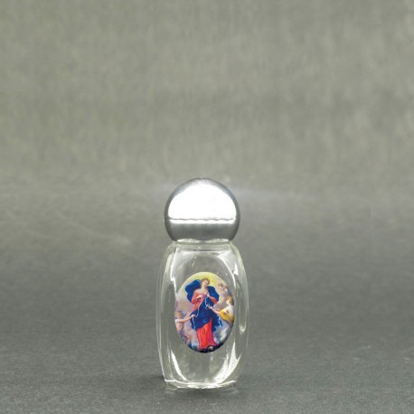 Our Lady Untier of Knots - Holy water bottle with sacred picture