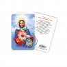 Holy Heart of Mary - Plasticized religious card with medal