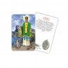 Saint Patrick - Laminated prayer card with medal