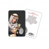 Saint Catherine - Laminated prayer card with medal