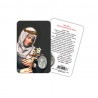 Saint Catherine - Laminated prayer card with medal