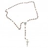 Large Rosary case "Our Lady of Fatima" with imitation pearl Rosary, oval grains