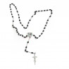 Large Rosary case "Our Lady of Fatima" with imitation pearl Rosary, oval grains