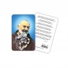 Saint Pio - plasticized religious card with decade rosary