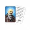 Saint Pio - plasticized religious card with decade rosary