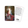 Gesù Misericordioso - Immagine religiosa plastificata card con decina rosario