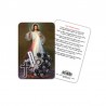 Merciful Jesus - plasticized religious card with decade rosary