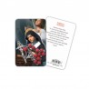 Saint Rita - plasticized religious card with decade rosary