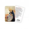 Saint Dominic - plasticized religious card with decade rosary