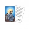 Saint Pio - plasticized religious card with rosary