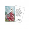 Our Lady of Fatima - plasticized religious card with rosary