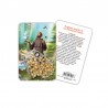 Saint Francis - plasticized religious card with rosary