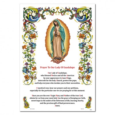 Madonna di Guadalupe - Immagine sacra su carta pergamena