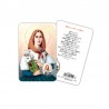 Saint Dymphna - Laminated prayer card with medal