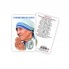 Santa Teresa di Calcutta - Immagine religiosa plastificata (card) con medaglietta