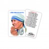 Santa Teresa di Calcutta - Immagine religiosa plastificata (card) con medaglietta