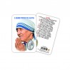 Santa Teresa di Calcutta - Immagine religiosa plastificata (card) con medaglietta