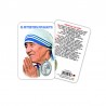 Santa Teresa di Calcutta - Immagine religiosa plastificata (card) con medaglietta