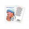 Santa Teresa di Calcutta - Immagine religiosa plastificata (card) con medaglietta