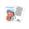 Santa Teresa di Calcutta - Immagine religiosa plastificata (card) con medaglietta