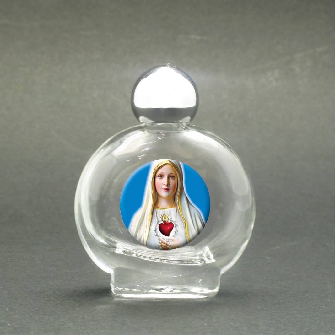 Madonna di Fatima - Bottiglietta per acqua santa con immagine sacra
