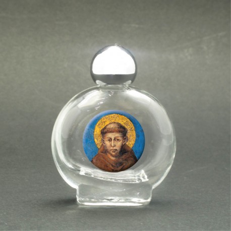 Saint Francis of Assisi - Holy water bottle with sacred picture